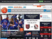 Tablet Screenshot of hokejbal.sk